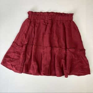 Sunday Best Skirt size XXS Lined Midi Maroon